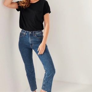 Abercrombie & Fitch Zoe natural rise ankle straight Jean